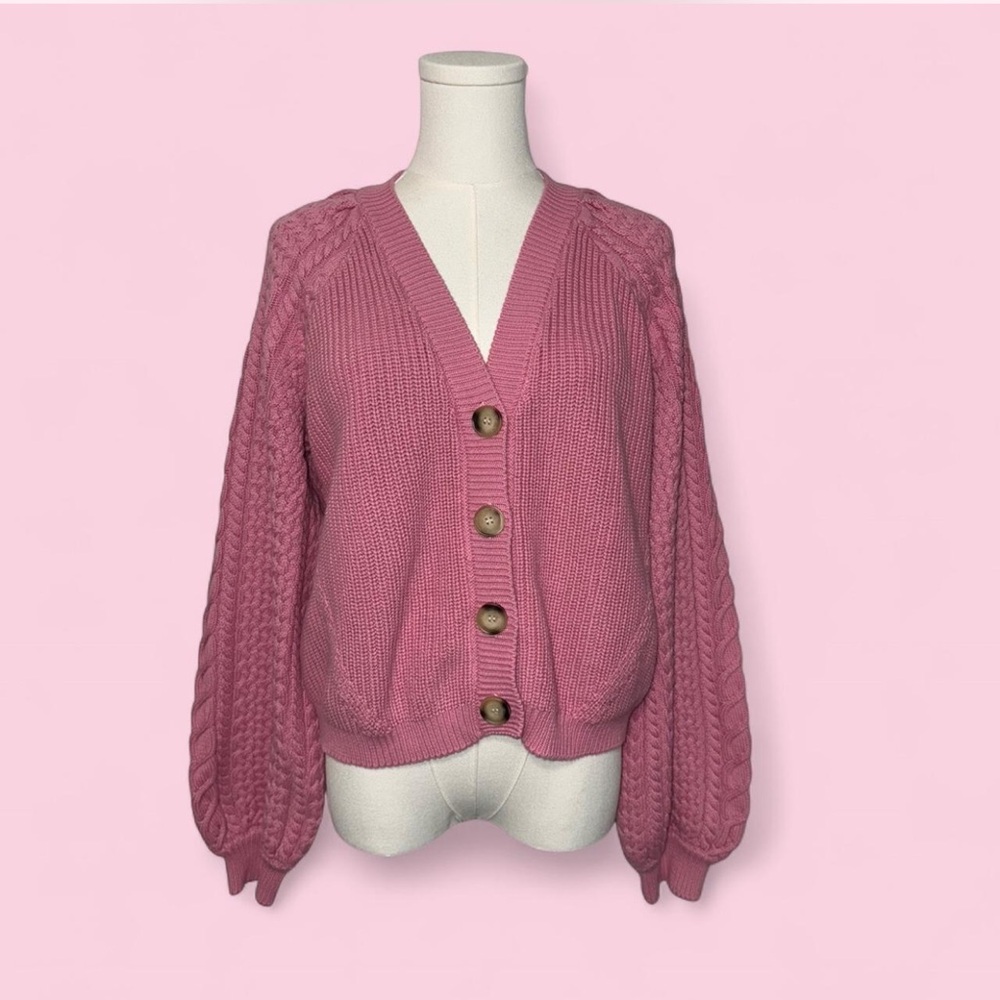 Gestuz Viola GZ Cardigan in Cashmere Rose size Small NWT 100% Cotton - Picture 2 of 5